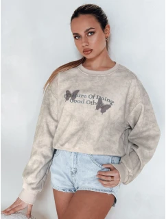 Dámská oversize mikina s vázáním v barvě  šedá Dstreet model 21988055 - FashionStreet