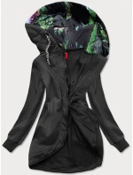 Dlhá dámska mikina na zips v grafitovej farbe (AMG815)