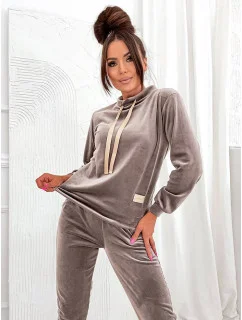 Dámský velurový komplet v barvě cappuccino model 20878947 - Moon