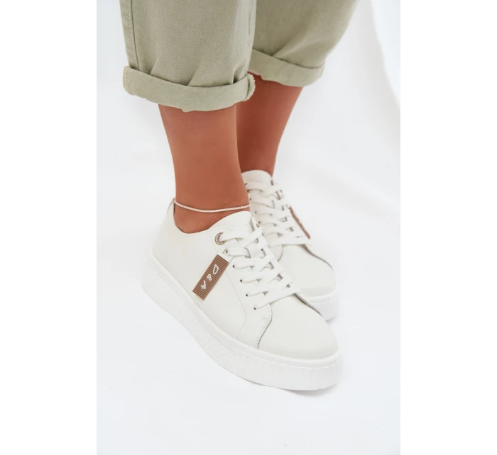 Dámské tenisky z přírodní kůže D&A GR61-5591 bílé