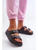 Dámske žabky / papuče 24SD97-5610 Black - NOVINKY