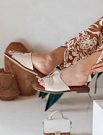 Dámske žabky s mašľou KISSBOW beige FashionStreet ZY0754