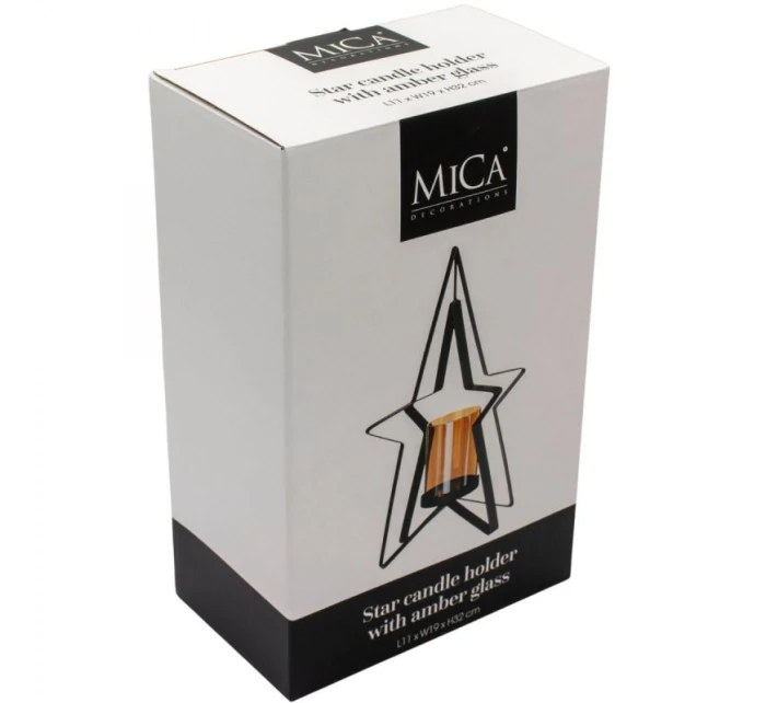 KOVOVÝ SVIETNIK 31,5 CM HVIEZDA SĽUDA