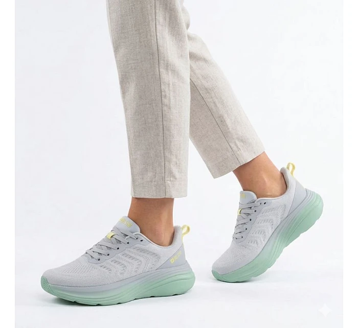 Dámska šedá športová obuv na platforme Big Star TT274048