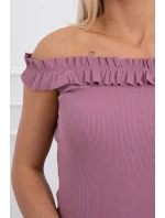 Španielska blúzka s volánikmi tmavo ružová Španielska blúzka s volánikmi tmavo ružová