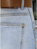 Dámske modré džínsy s vysokým pásom balónového strihu FashionStreet UY2916