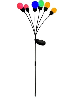 SOLÁRNA LAMPA TANCUJÚCA VO VETRE FAREBNÉ GULE 6 LED 75CM XXL