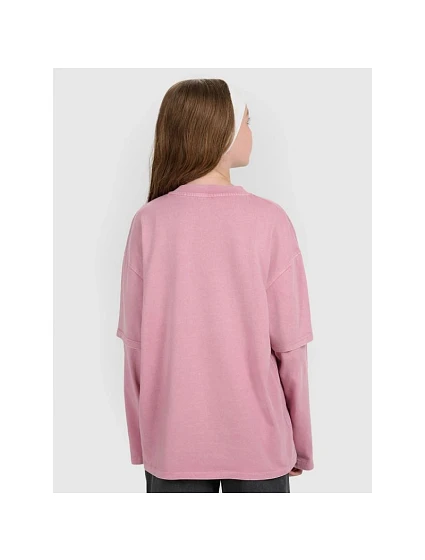 Dívčí tričko oversize s potiskem a dlouhým rukávem model 21907101 - 4F