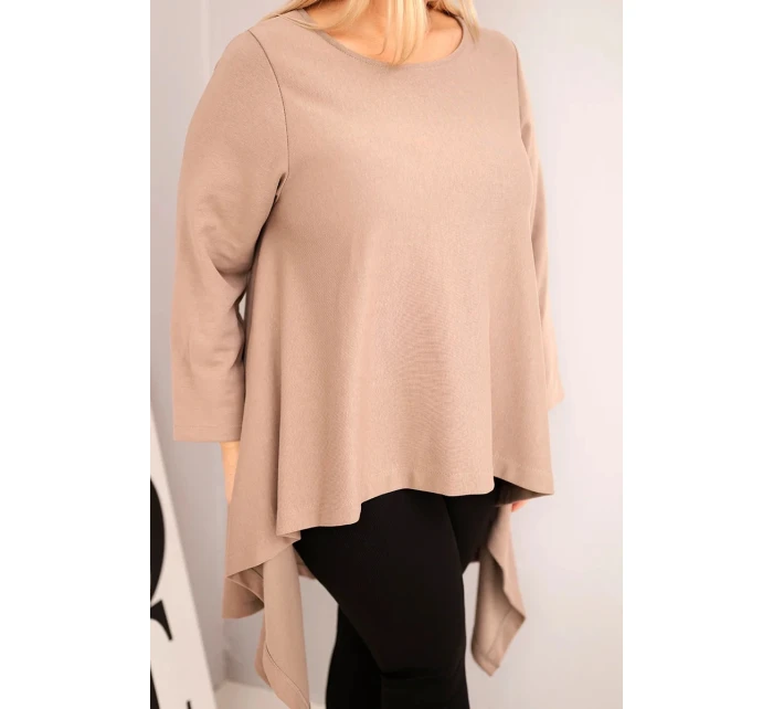 Dámská tunika Plus Size bavlněná s asymetrickým střihem fango
