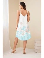 Dámské šaty na ramínka s potiskem mátová