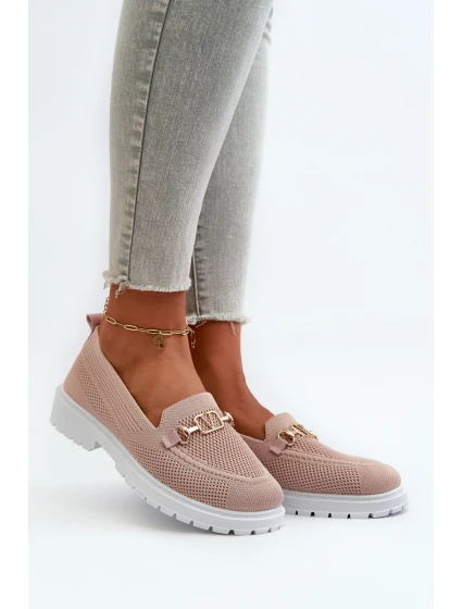 Dámské Mokasíny Na Ploché Podrážce S Zlatým Růžové model 21665508 - EVENTO Dámské Mokasíny Na Ploché Podrážce S Zlatým Růžové model 21665508 - EVENTO