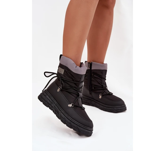 Dámské zimní boty na zip Lee Cooper LCJ-25-44-3930 Černé