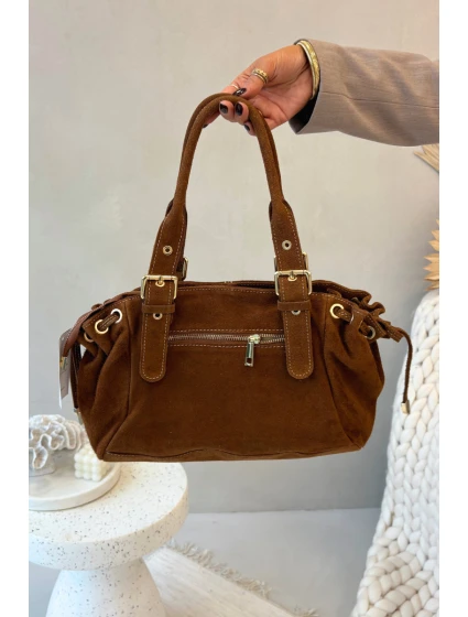 Dámska semišová kabelka Ovelia - ťavia