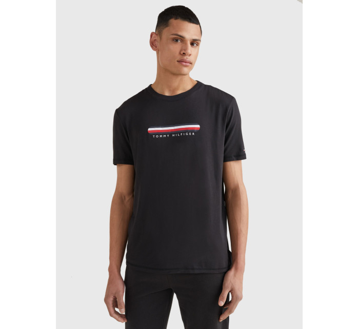Pánske tričko SEACELL ™ LOGO CREW NECK T-SHIRT UM0UM02348BDS čierna - Tommy Hilfiger