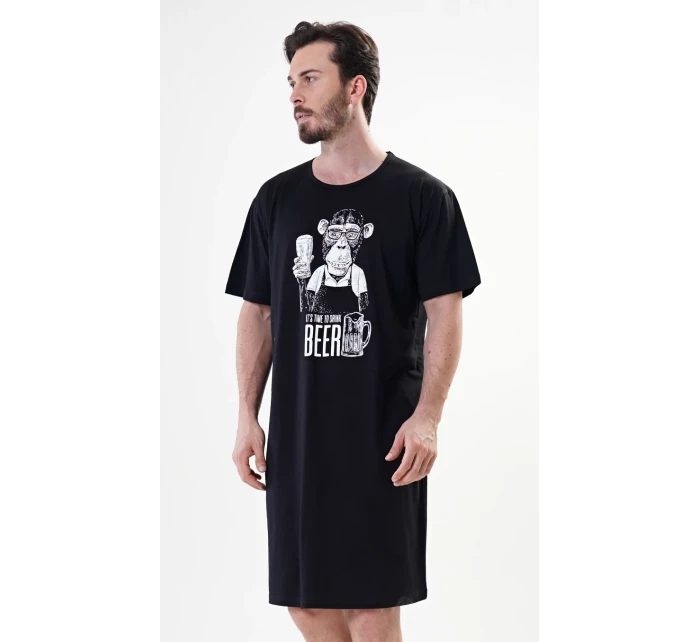 Pánska nočná košeľa s krátkym rukávom Opice Pánska nočná košeľa s krátkym rukávom Opice