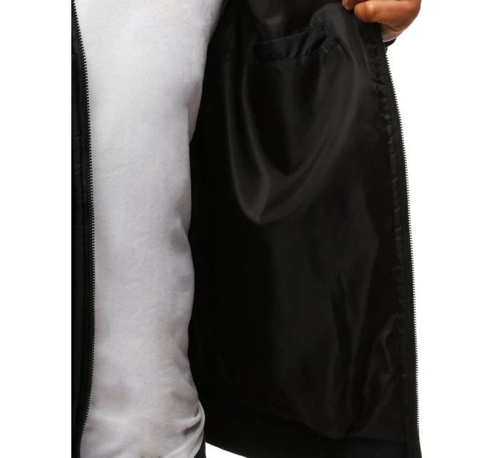 Pánska prechodná prešívaná bunda čierna TX3270 Pánska prechodná prešívaná bunda čierna TX3270