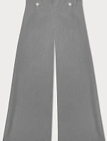 Dámske elegantné široké nohavice sivé (33575)