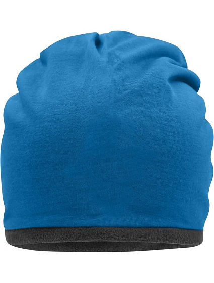 Daiber MB 7131 Jerseyová čiapka s fleecovou podšívkou 03.7131 bright blue/carbon Daiber MB 7131 Jerseyová čiapka s fleecovou podšívkou 03.7131 bright blue/carbon