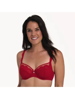 Selma podprsenka s kosticami 5634 červená - RosaFaia