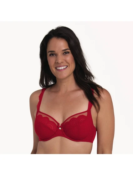 Selma podprsenka s kosticami 5634 červená - RosaFaia