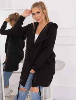 Zateplená bunda s kapucňou čierna