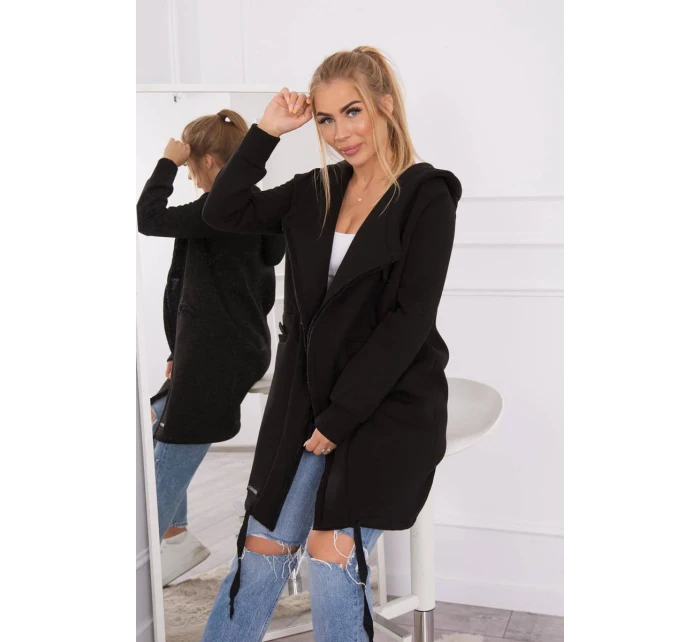 Zateplená bunda s kapucí černá