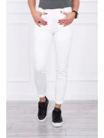 Kalhoty barevné džínové bílé