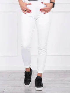 Kalhoty barevné džínové bílé