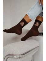 Dámské bavlněné ponožky  čokoládové model 21728634 - Milena