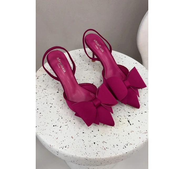 Lodičky s odkrytými patami a mašlí Fuksie Eklevia