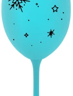 ZIMĚNKA - tyrkysová sklenice na víno 350 ml