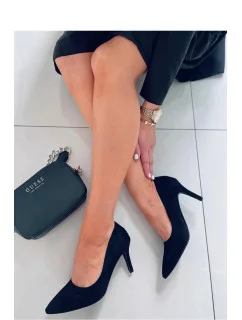 Dámske lodičky na podpätku NF-84P čierne - SEASTAR