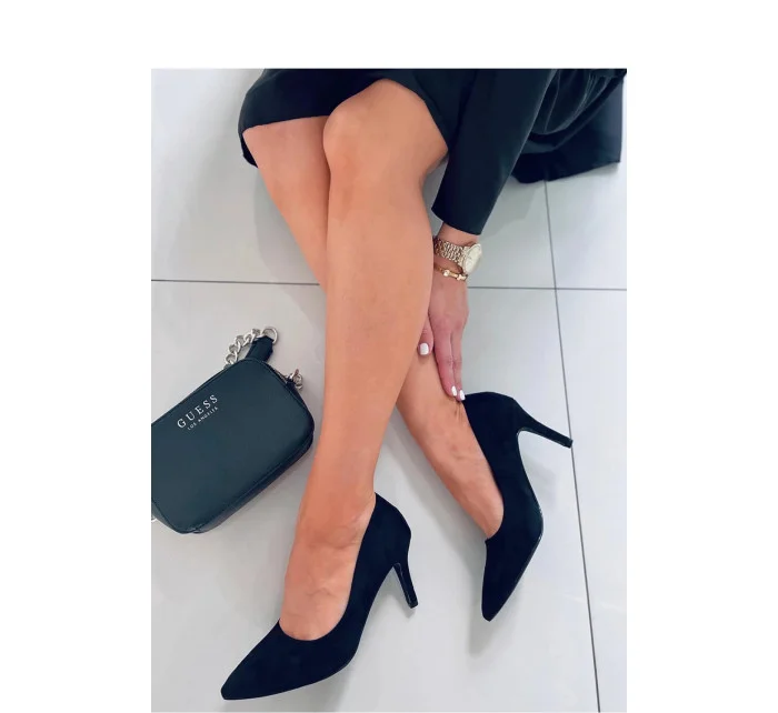 Dámske lodičky na podpätku NF-84P čierne - SEASTAR Dámske lodičky na podpätku NF-84P čierne - SEASTAR