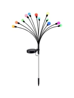 SOLÁRNA LAMPA TANCUJÚCA VO VETRE FAREBNÉ GULE 12 LED 72CM