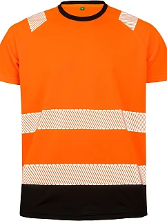 Result R 502X Bezpečnostné tričko 30.502X fluorescenčná oranžová/čierna