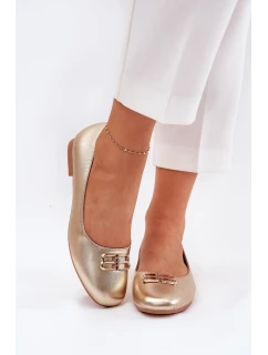 Eleganckie Baleriny Damskie Z Ozdobą Vinceza 62206 Złote