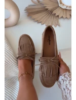 Dámské mokasíny s třásněmi světle hnědé Janelisse