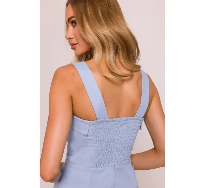 M843 Džínsové midi šaty - svetlomodré