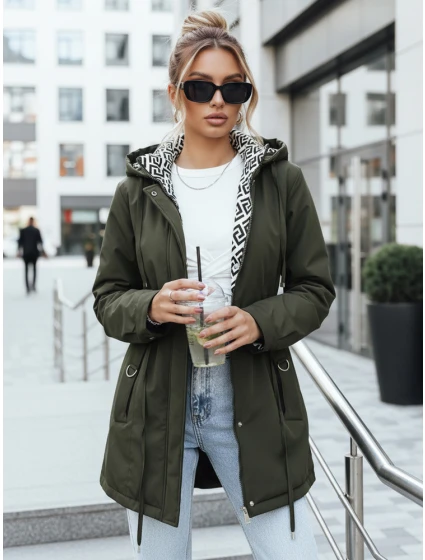 Dámska bunda parka s odnímateľnou kapucňou FashionStreet zelená TY5395