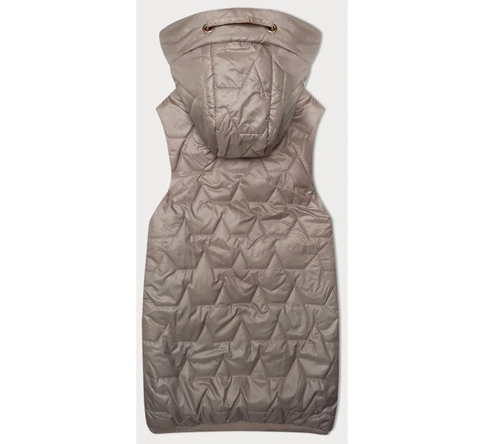 růžová dámská vesta se stahovacím lemem na spodním  model 20893359 - S'WEST