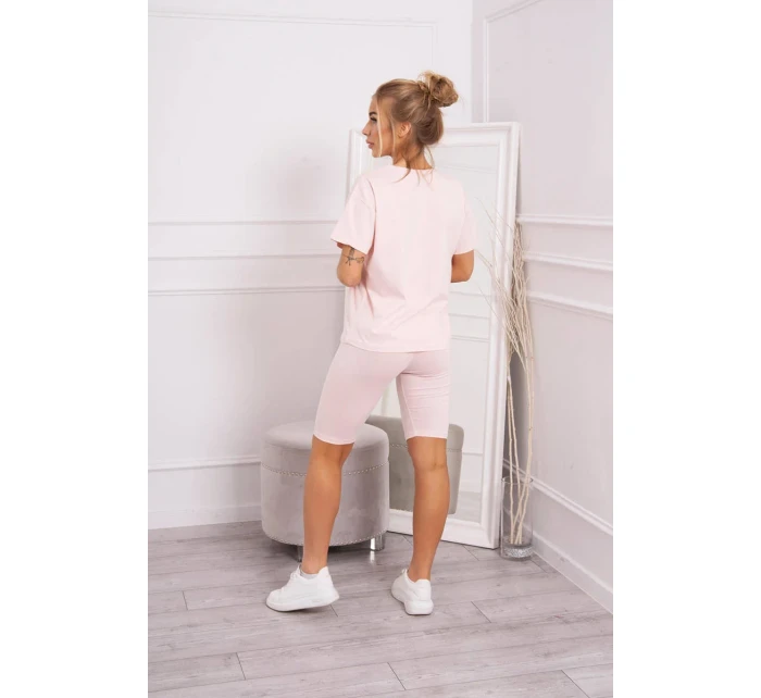 Súprava top+legíny púdrovo ružová Súprava top+legíny púdrovo ružová