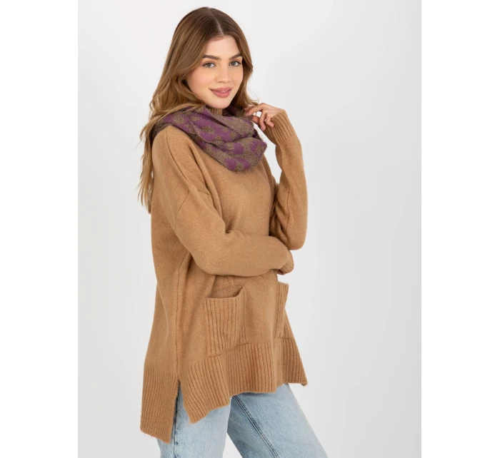 Tunelová šála AT KM ENEC  tmavě lila model 17935316 - FPrice