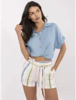 Šortky RO SN 2514.34P biela a modrá