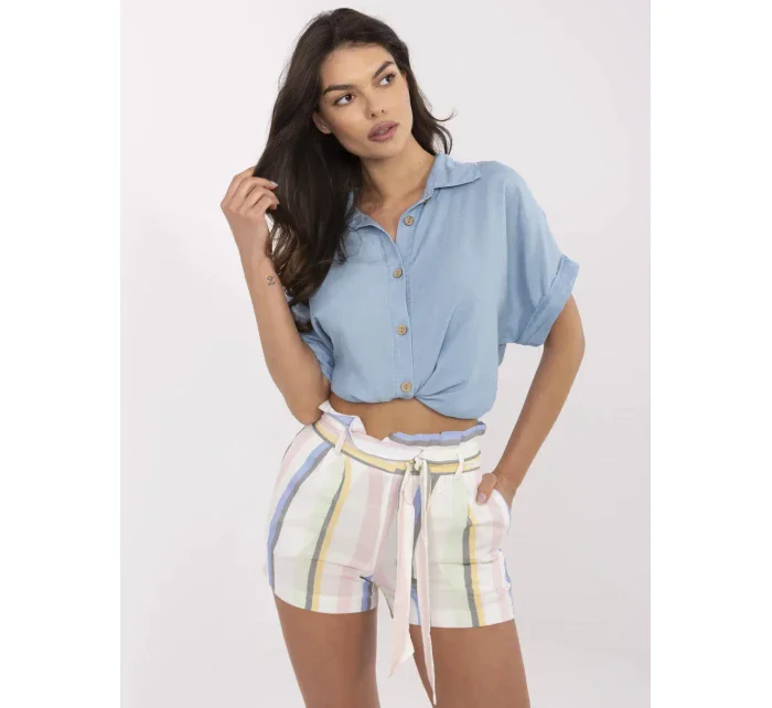 Šortky RO SN 2514.34P biela a modrá