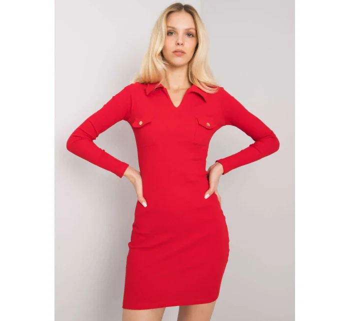 Šaty RV SK model 16732564 červená - FPrice Šaty RV SK model 16732564 červená - FPrice