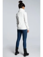 model 15097749 Mikina na zip ecru barva - BeWear