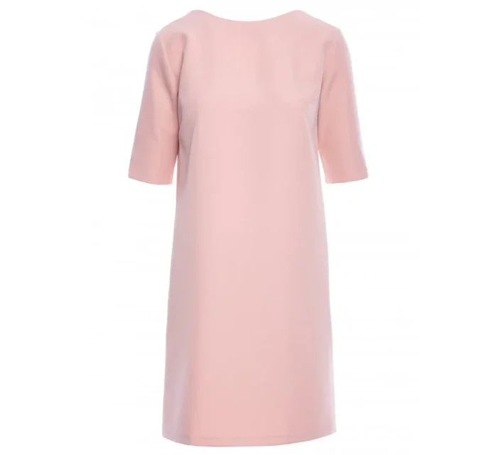 šaty s výstřihem do V na zádech pudrové model 18001800 - STYLOVE