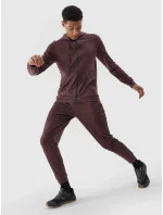 Pánska športová mikina s kapucňou 4F - hnedá