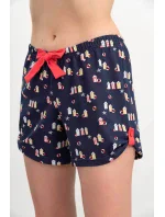 Dámské pyžamo model 18972786 Červená / tmavě modrá - Vamp Dámské pyžamo model 18972786 Červená / tmavě modrá - Vamp