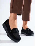 Originální černé dámské mokasíny platforma Originální černé dámské mokasíny platforma